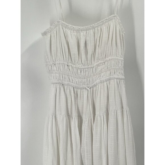 J.Crew CA633 Clio Dress in Textured Gauze Maxi Dress Smocked Sz M Beachy Resort - Picture 3 of 7